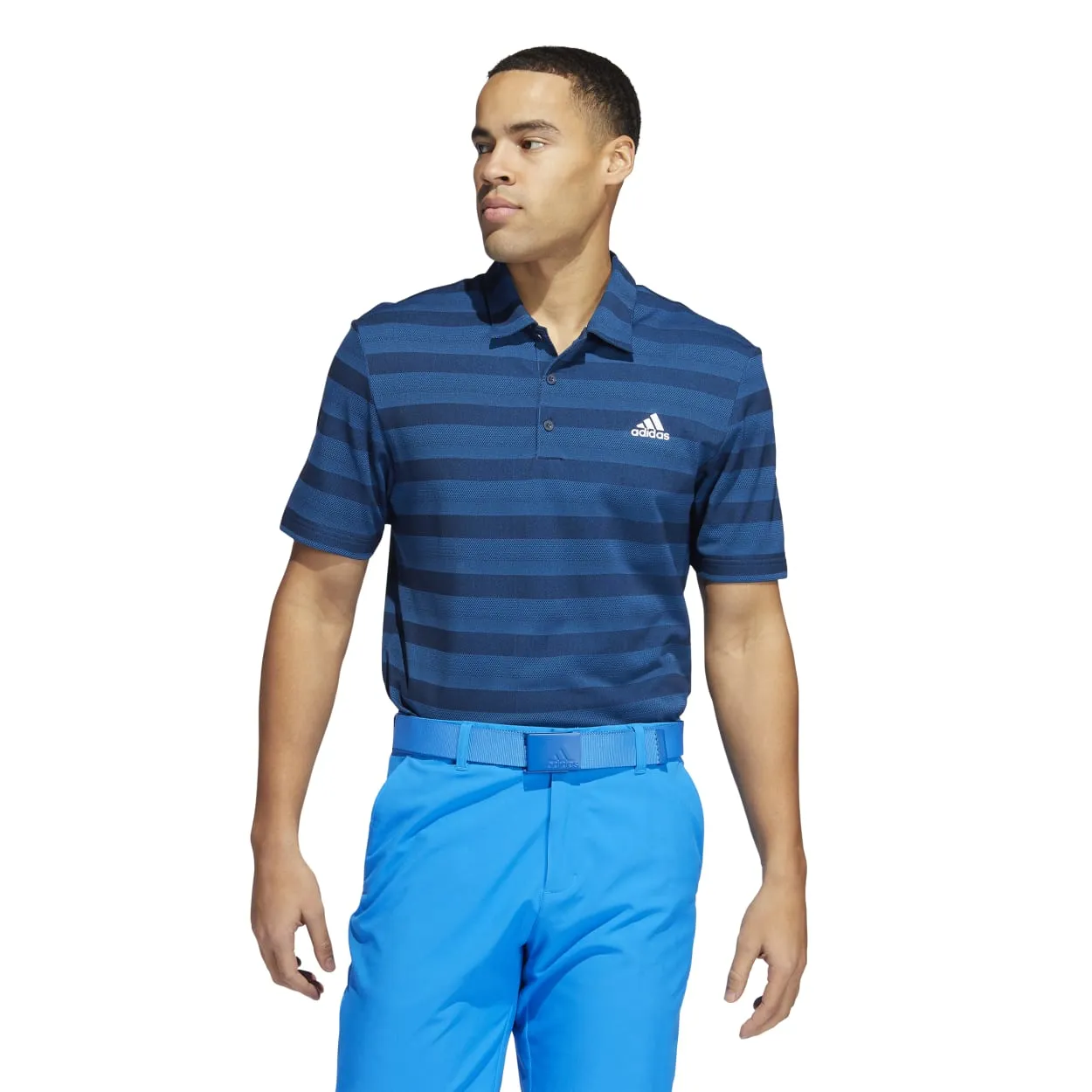 adidas 2-Colour Stripe Golf Polo Shirt HI5179