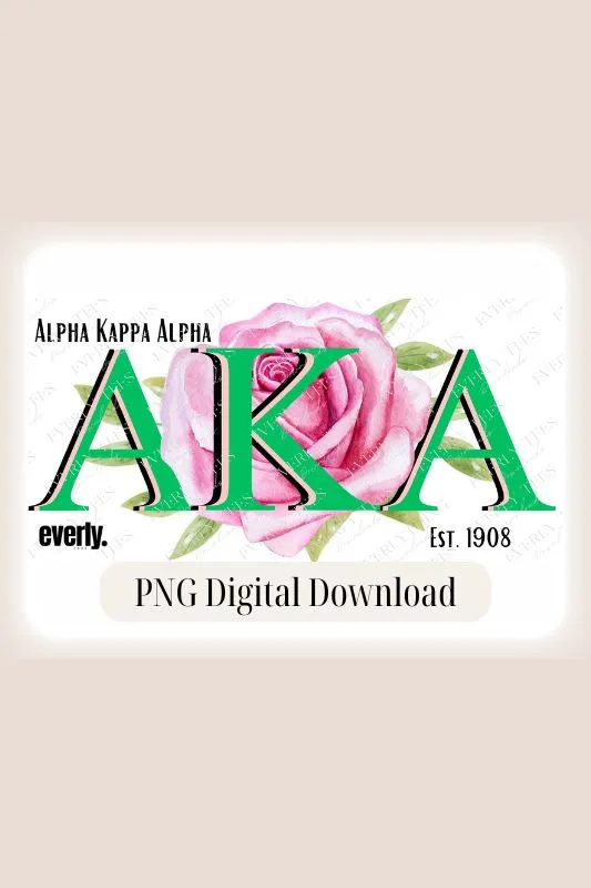 Alpha Kappa Alpha Flower Design PNG Download