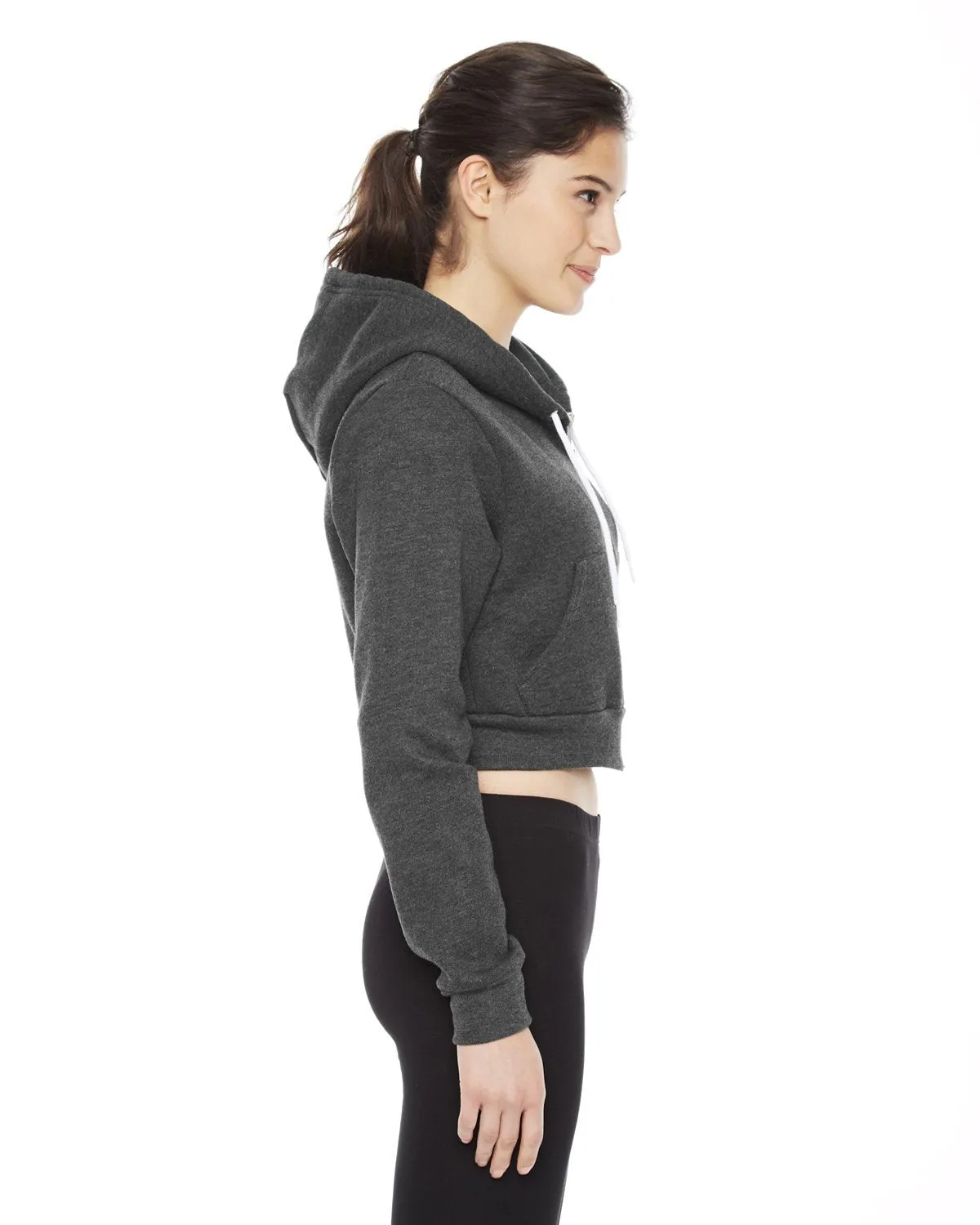 American Apparel F397W Ladies' Cropped Flex Fleece Zip Hoodie