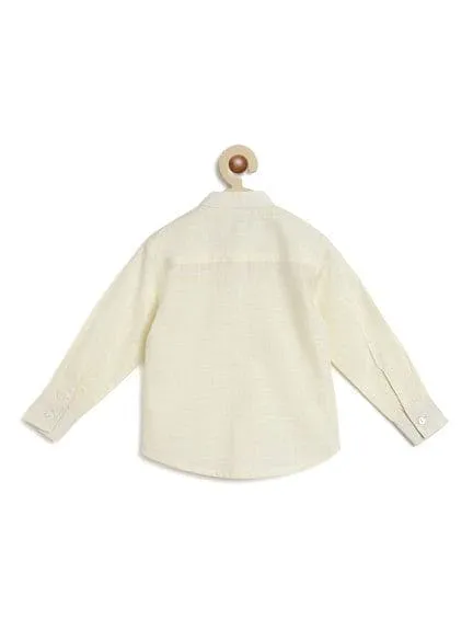 Baby Boy Slub Shirt-Cream