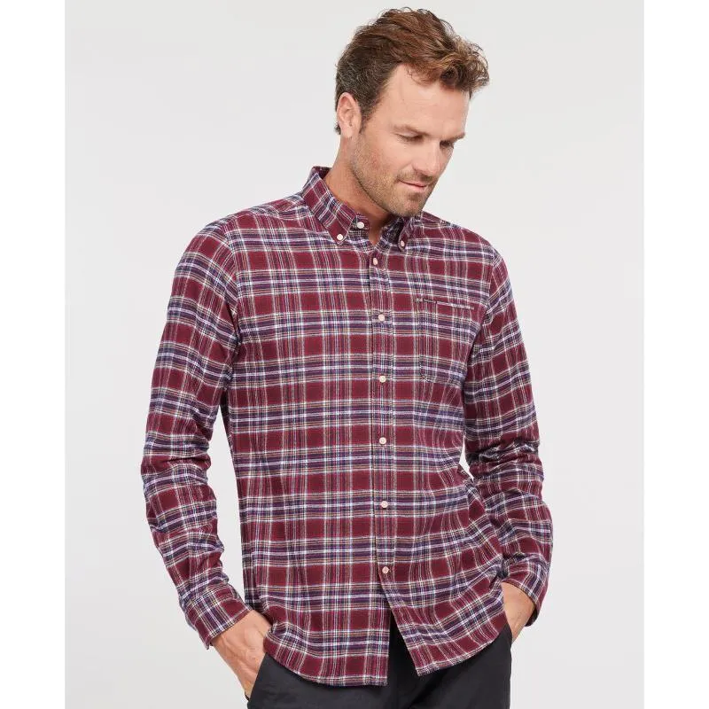 Barbour Alderton Tailored Mens Shirt - Ruby