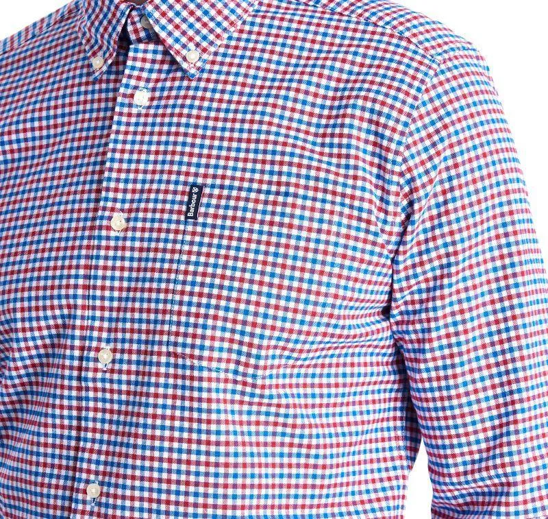 Barbour Gingham 11 Tailored Mens Shirt - Red