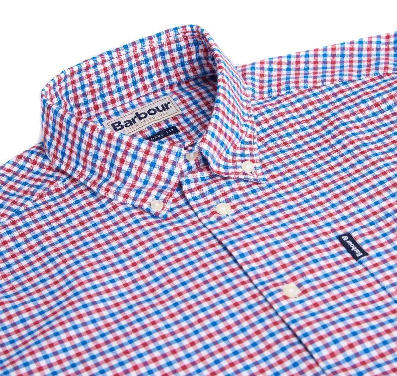 Barbour Gingham 11 Tailored Mens Shirt - Red