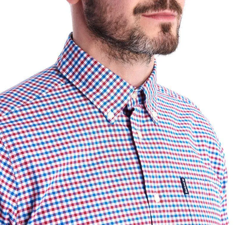 Barbour Gingham 11 Tailored Mens Shirt - Red