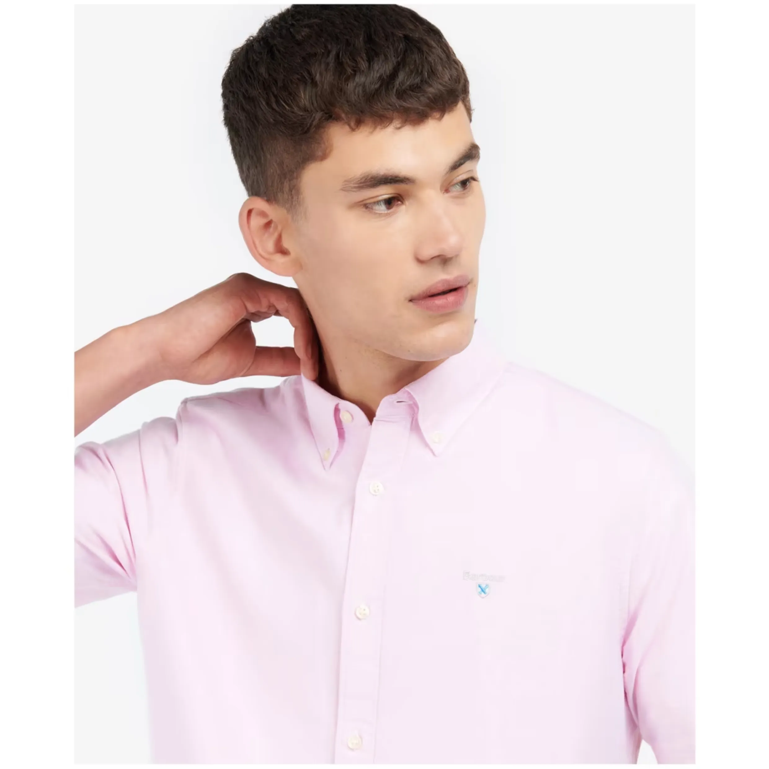 BARBOUR OXTOWN SHORT SLEEVED TAILORED SHIRT MSH5313PI51 PINK