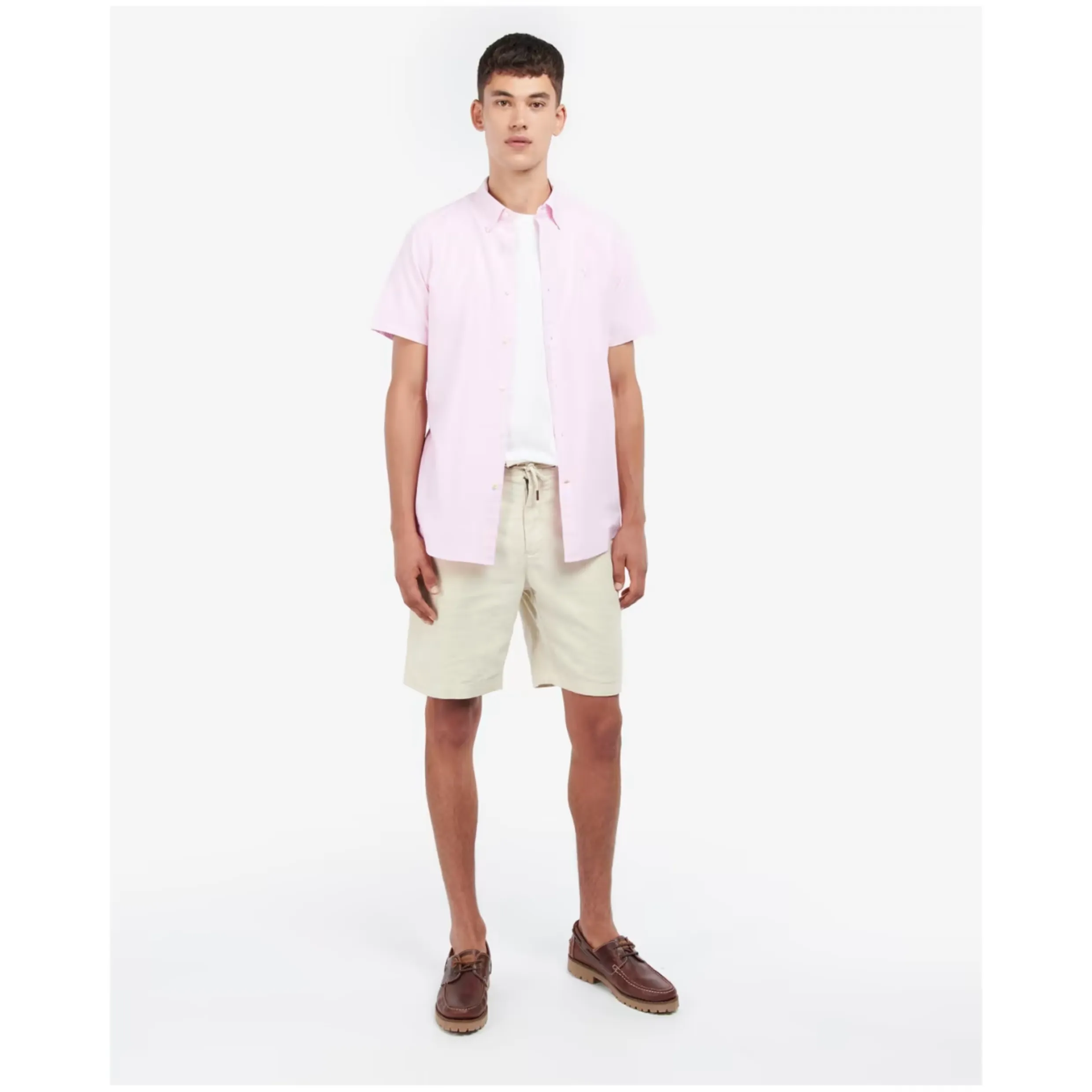 BARBOUR OXTOWN SHORT SLEEVED TAILORED SHIRT MSH5313PI51 PINK