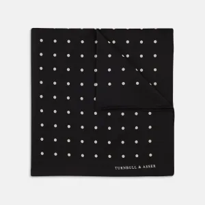 Black Spot Silk Pocket Square