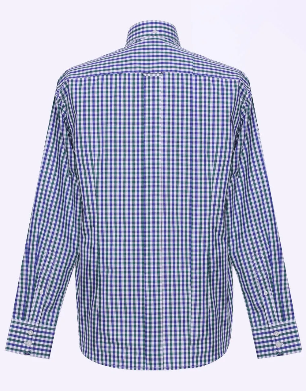 Blue And Green Gingham Check Shirt