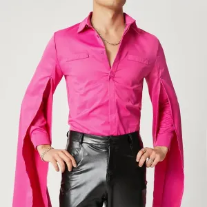 Bold Flair Split-Sleeve Shirt