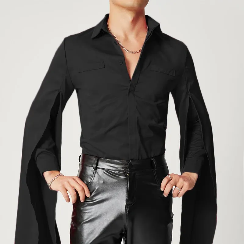 Bold Flair Split-Sleeve Shirt