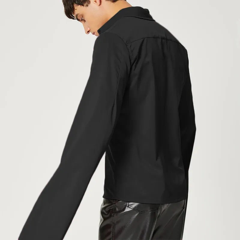 Bold Flair Split-Sleeve Shirt