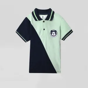 Boy Soft Cotton Embroidered Cut & Sew Polo Shirt