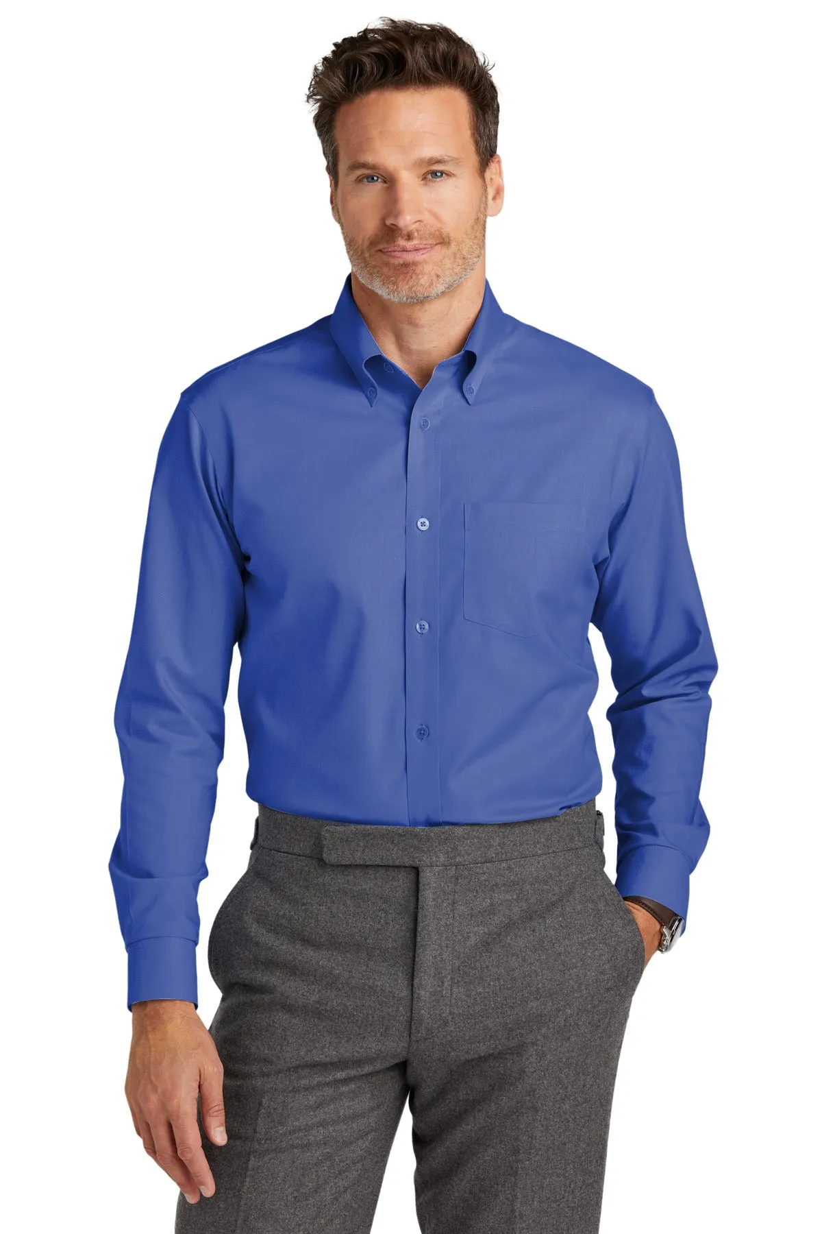 Brooks Brothers Wrinkle-Free Stretch Nailhead Shirt. BB18002