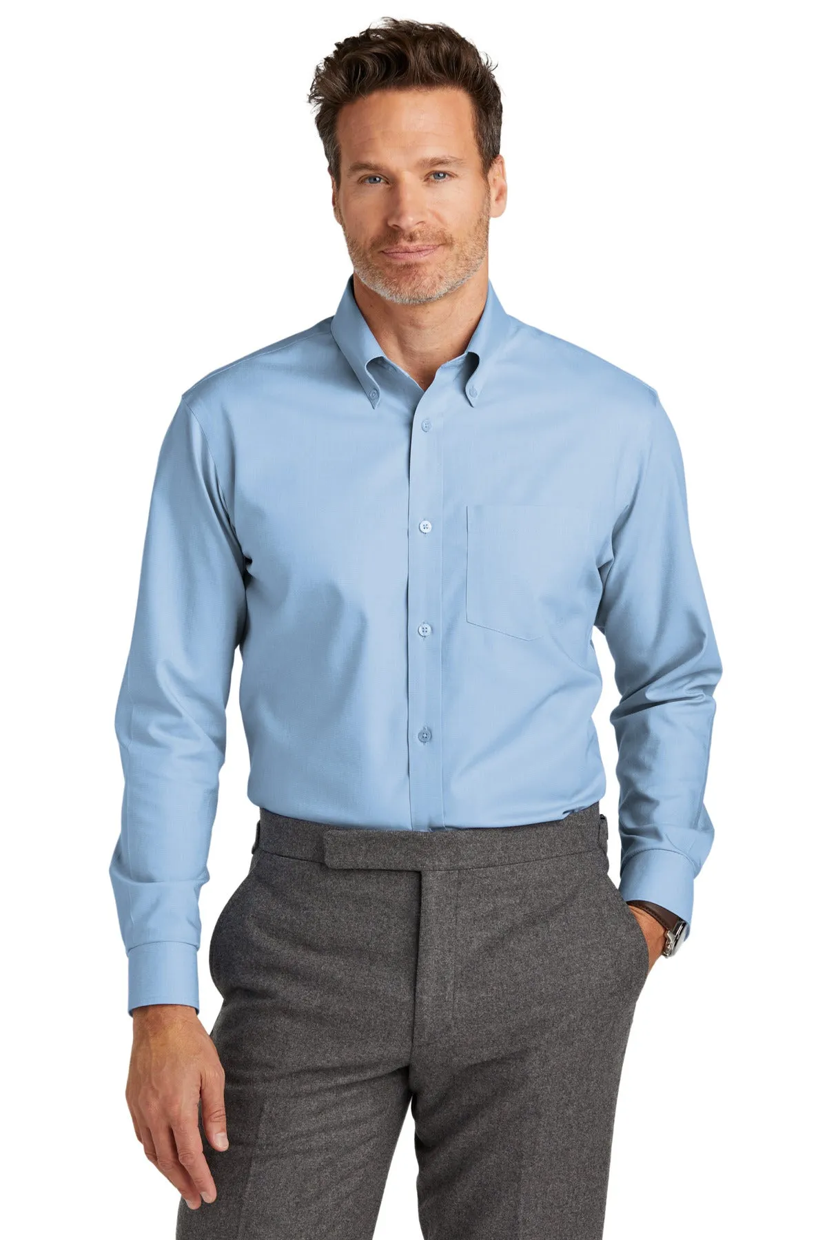 Brooks Brothers Wrinkle-Free Stretch Nailhead Shirt. BB18002