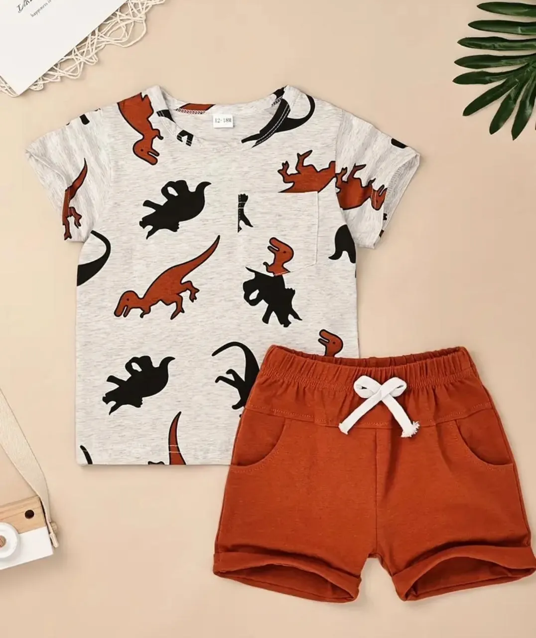 Burnt Dino Boy's 2-pc short set