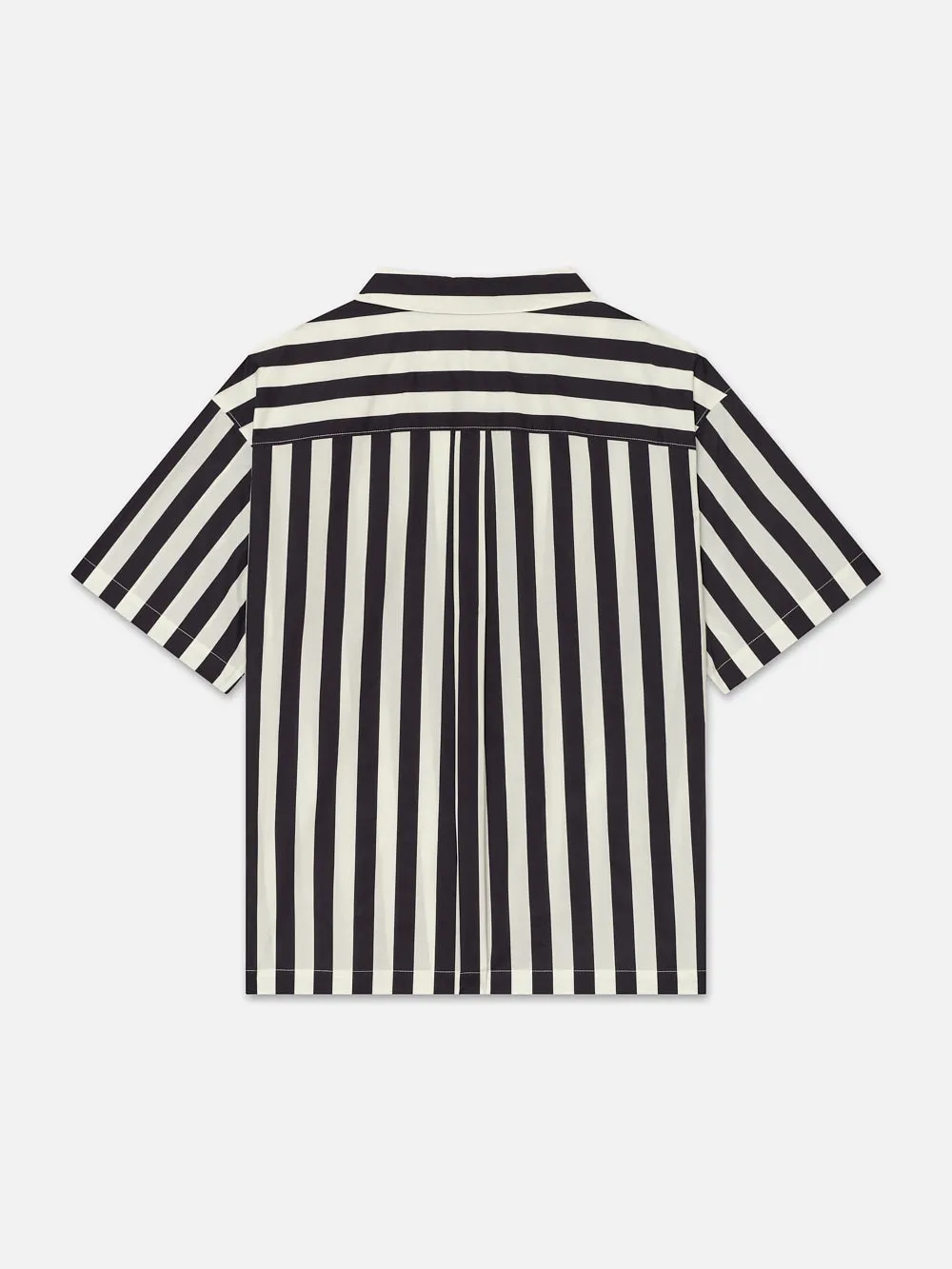 Camp Collar Shirt -- Navy Stripe