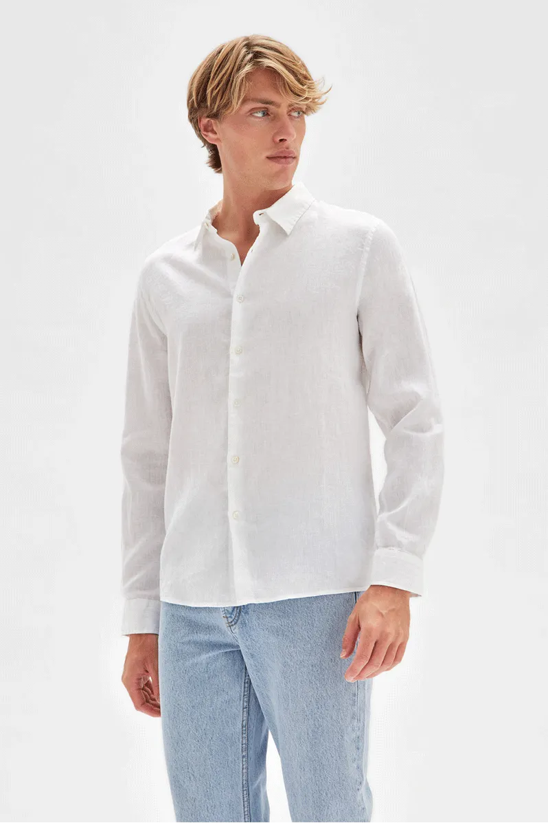 Casual Long Sleeve Shirt - White