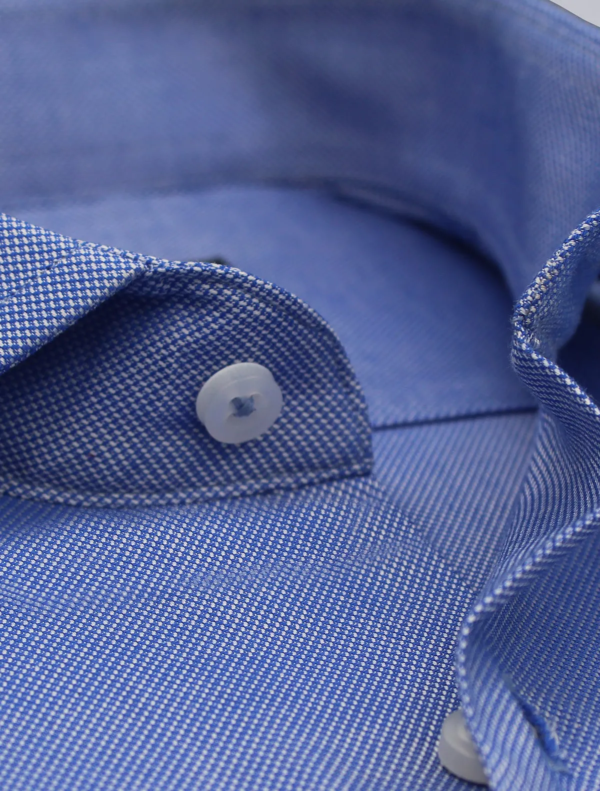 CLASSIC BLUE TEXTURED WEAVED SHIRT