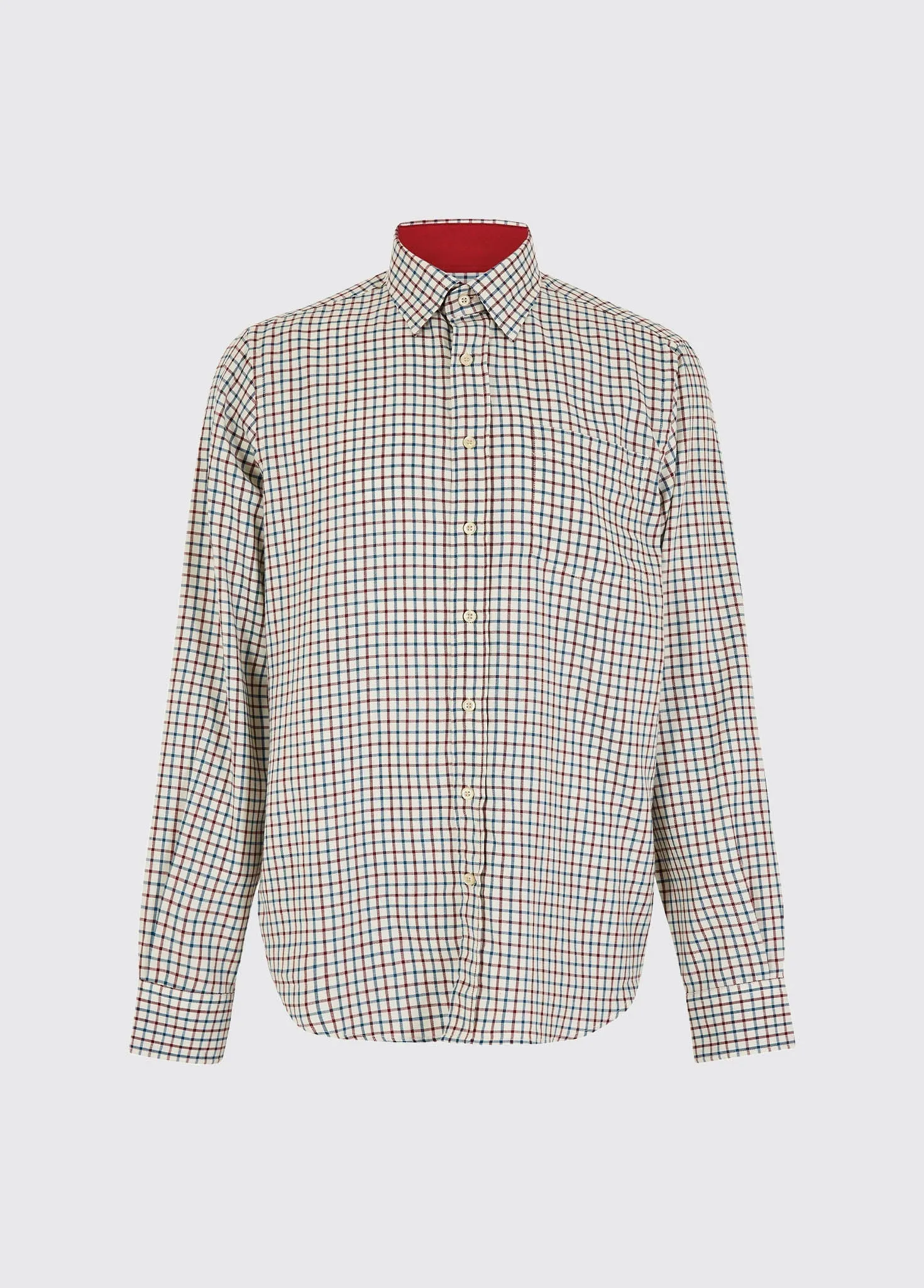 Connell Tattersall Check Shirt - Cardinal