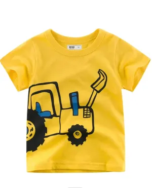 Cool Bulldozer Short Sleeve T-Shirt