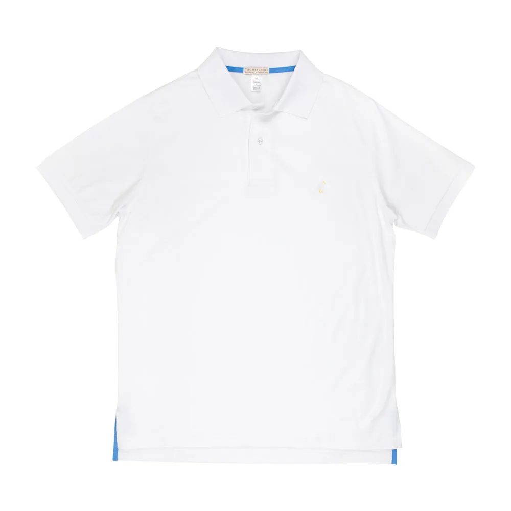 Croquet Party Polo (Men's) - Worth Avenue White with Multicolor Stork