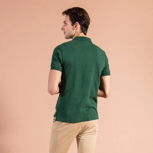 Cypress Cool Green Cotton Polo T-Shirt