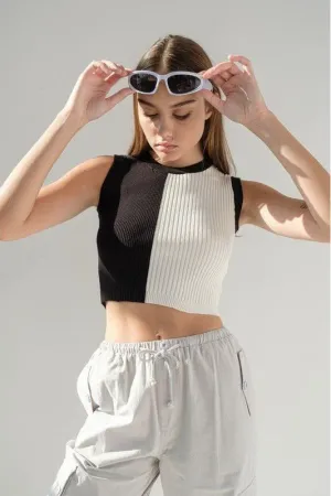 Daphne Color Block Rib Knit Tank