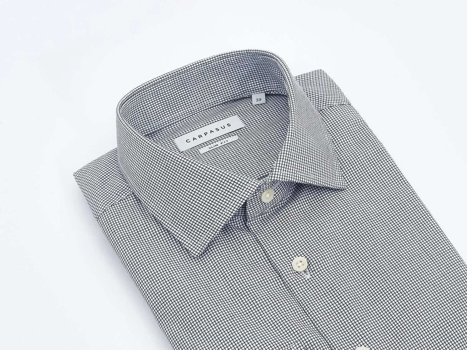 Dress Shirt Slim Fit Check Black