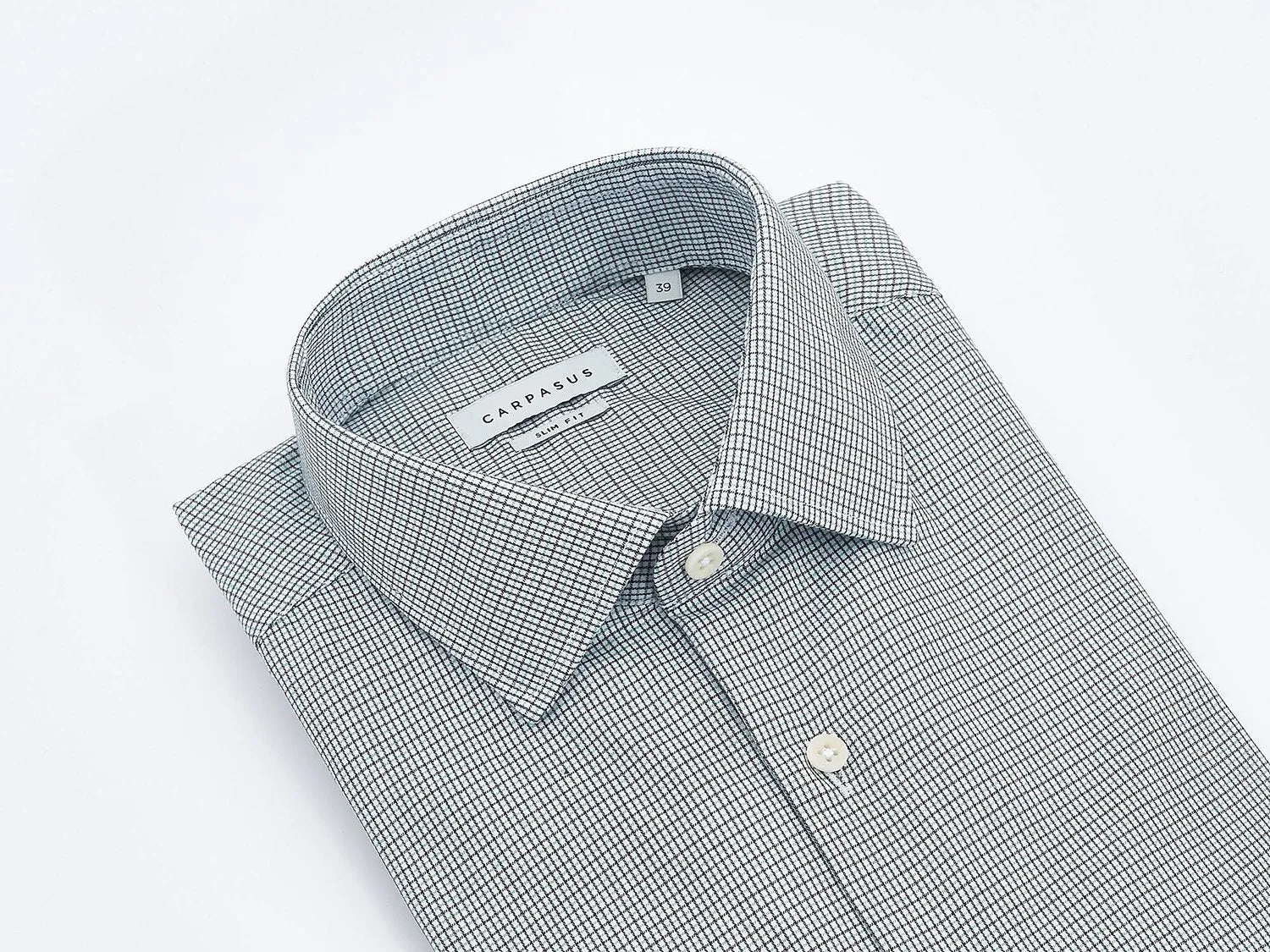 Dress Shirt Slim Fit Check Black/Green