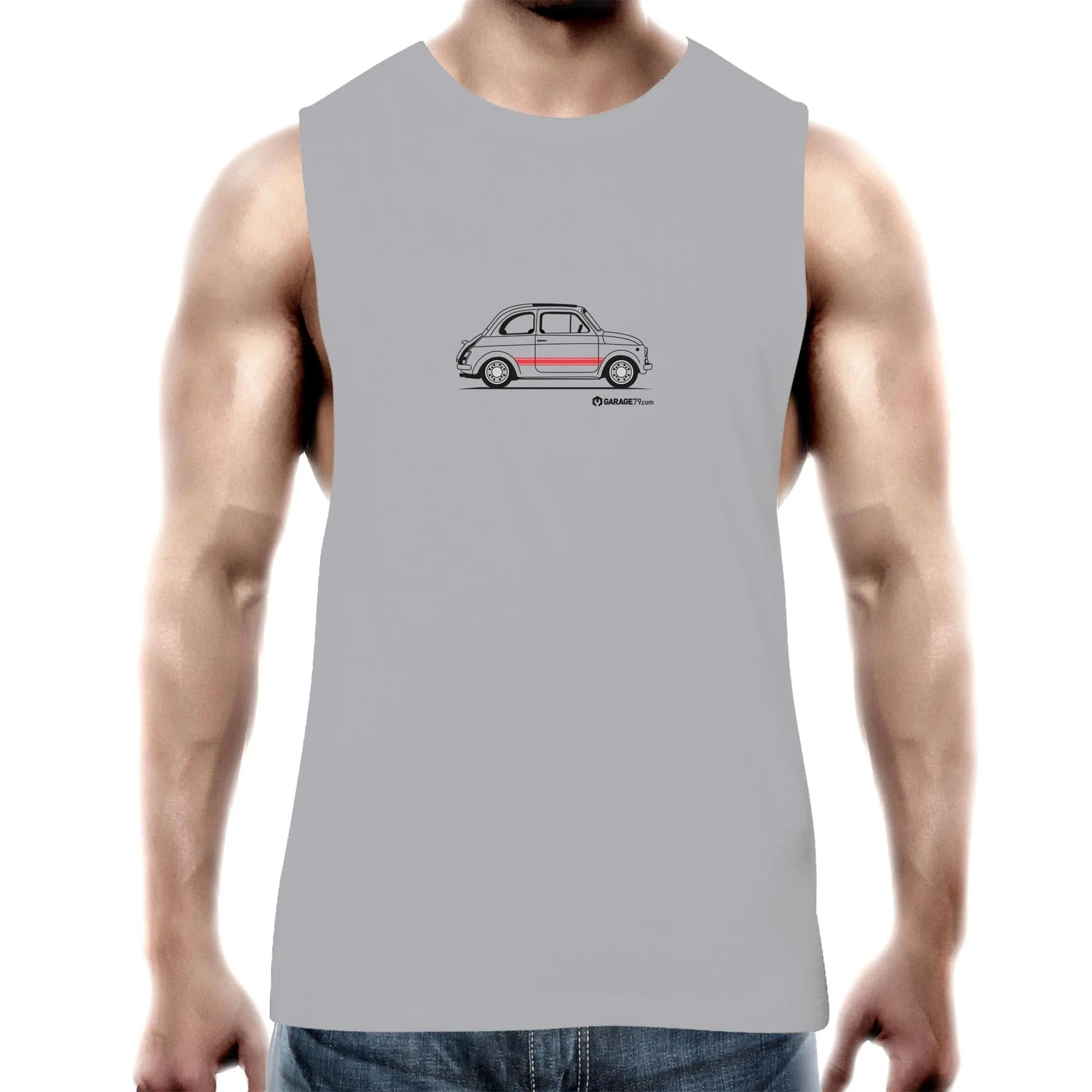 Fiat Side with Red Mens Barnard Tank Top Tee