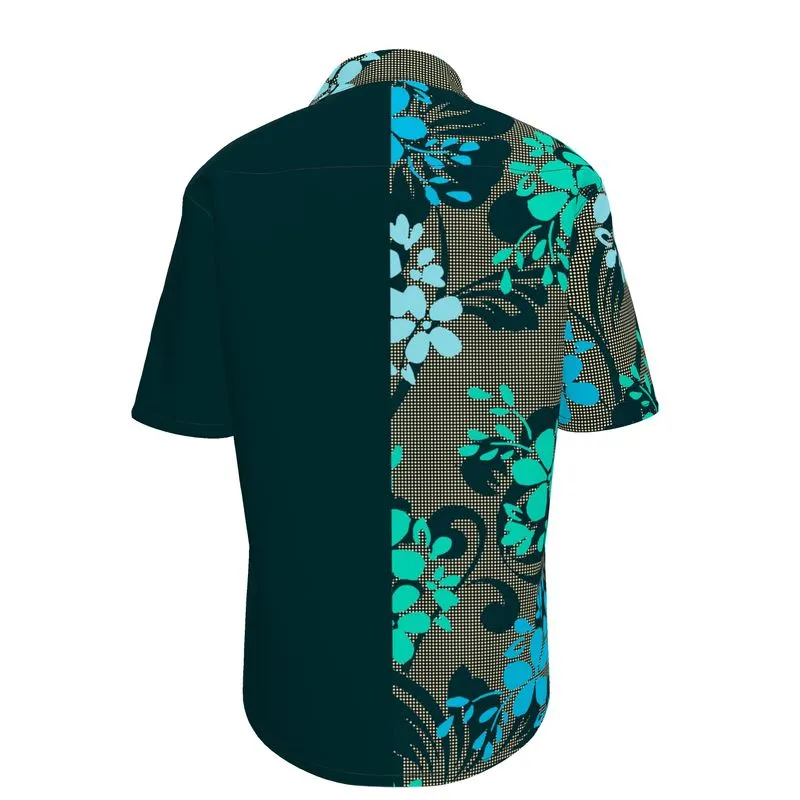 Floral Silhouette Mens Short Sleeve Shirt