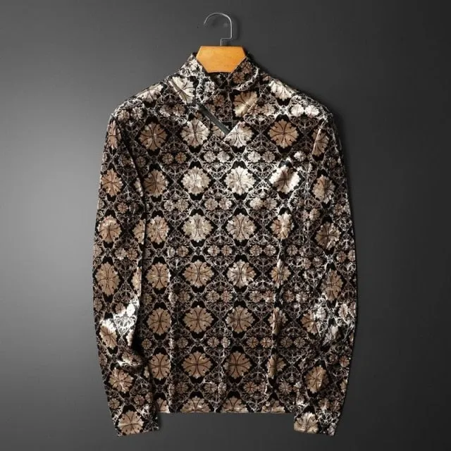 Golden Print Long Sleeves T-Shirt