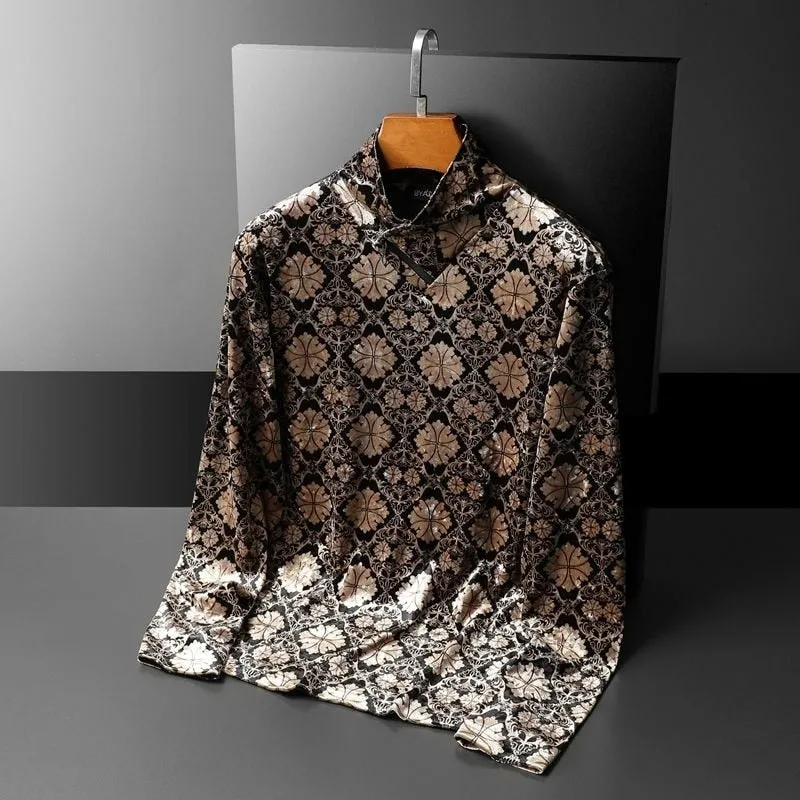 Golden Print Long Sleeves T-Shirt