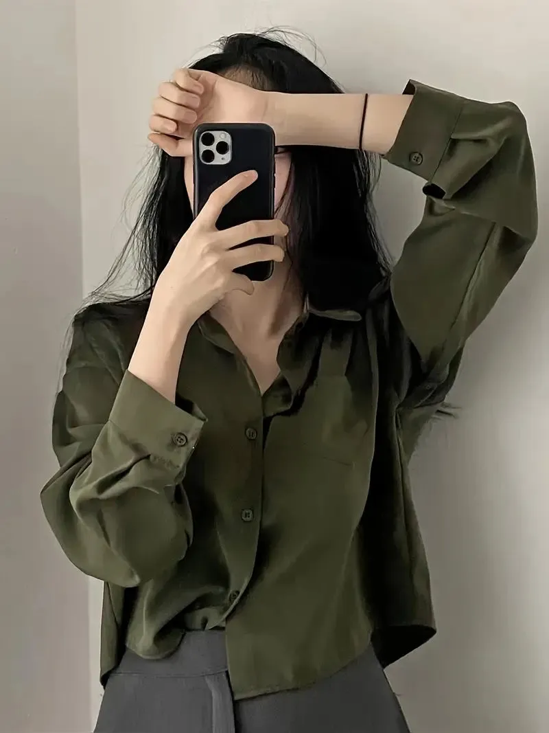 Green Long Sleeve Button Up Shirt