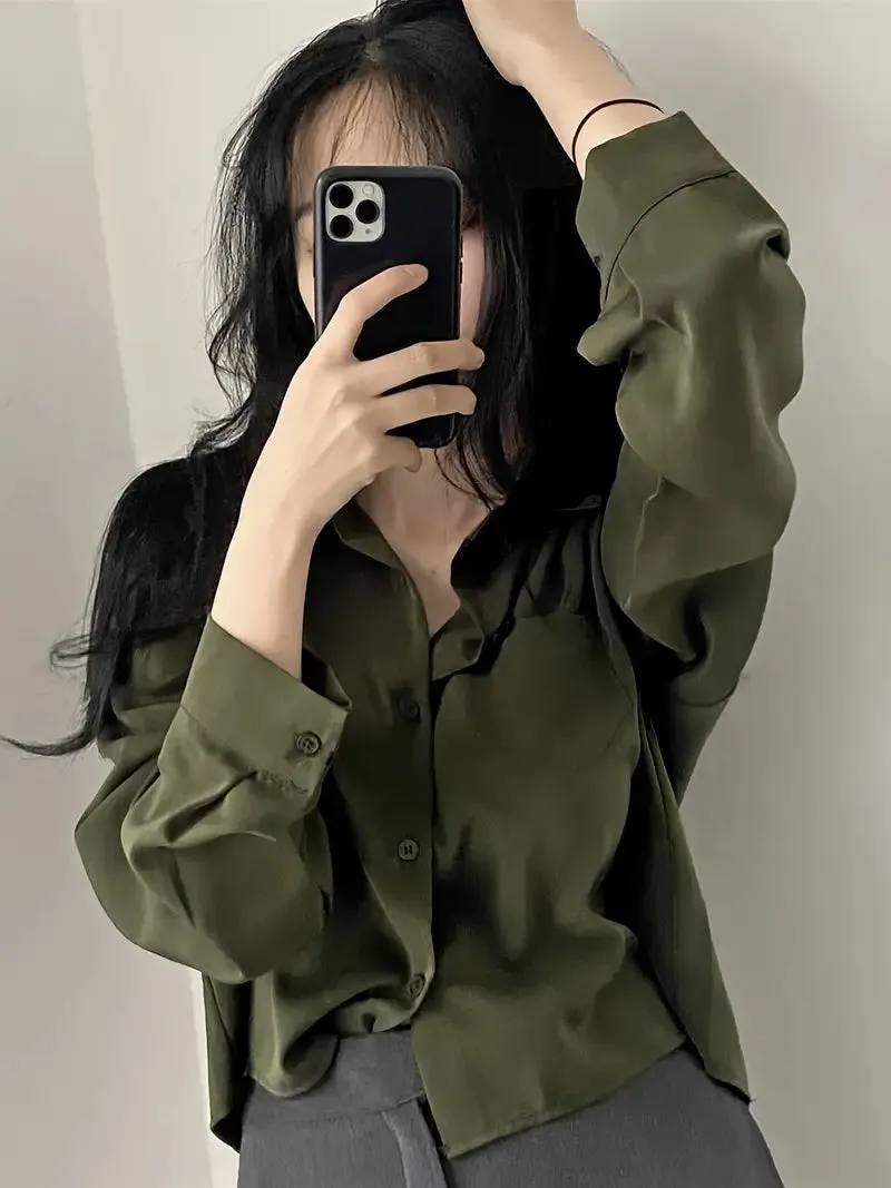 Green Long Sleeve Button Up Shirt