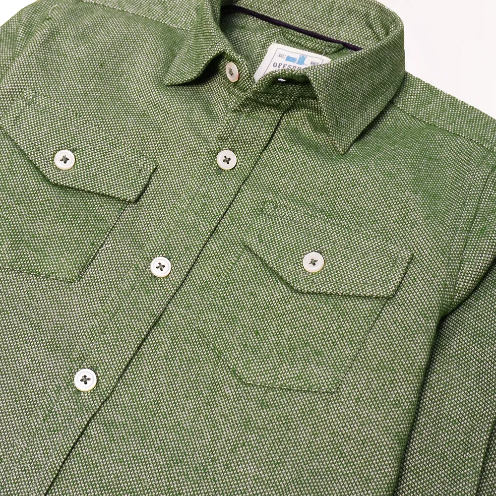 Green Oxford Warm Shirt