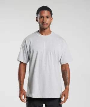 Gymshark Rest Day Essentials T-Shirt - Light Grey Core Marl