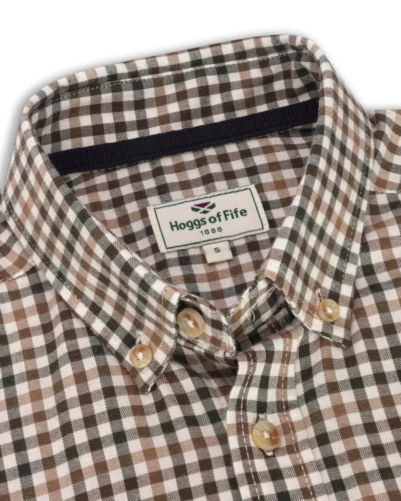 Hoggs Of Fife Garvock Cotton Twill Herringbone Check Shirt