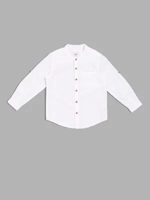 HOP Kids White Casual Shirt