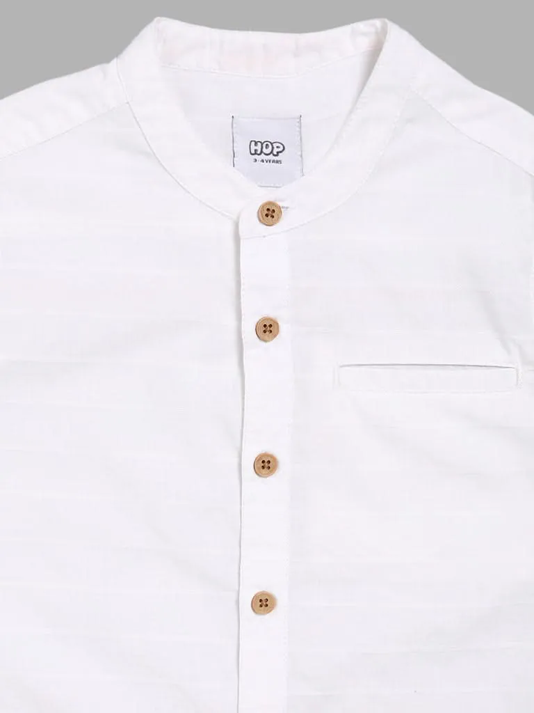 HOP Kids White Casual Shirt