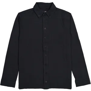 HUTTON LS BUTTON DOWN SHIRT - PANTHER BLACK