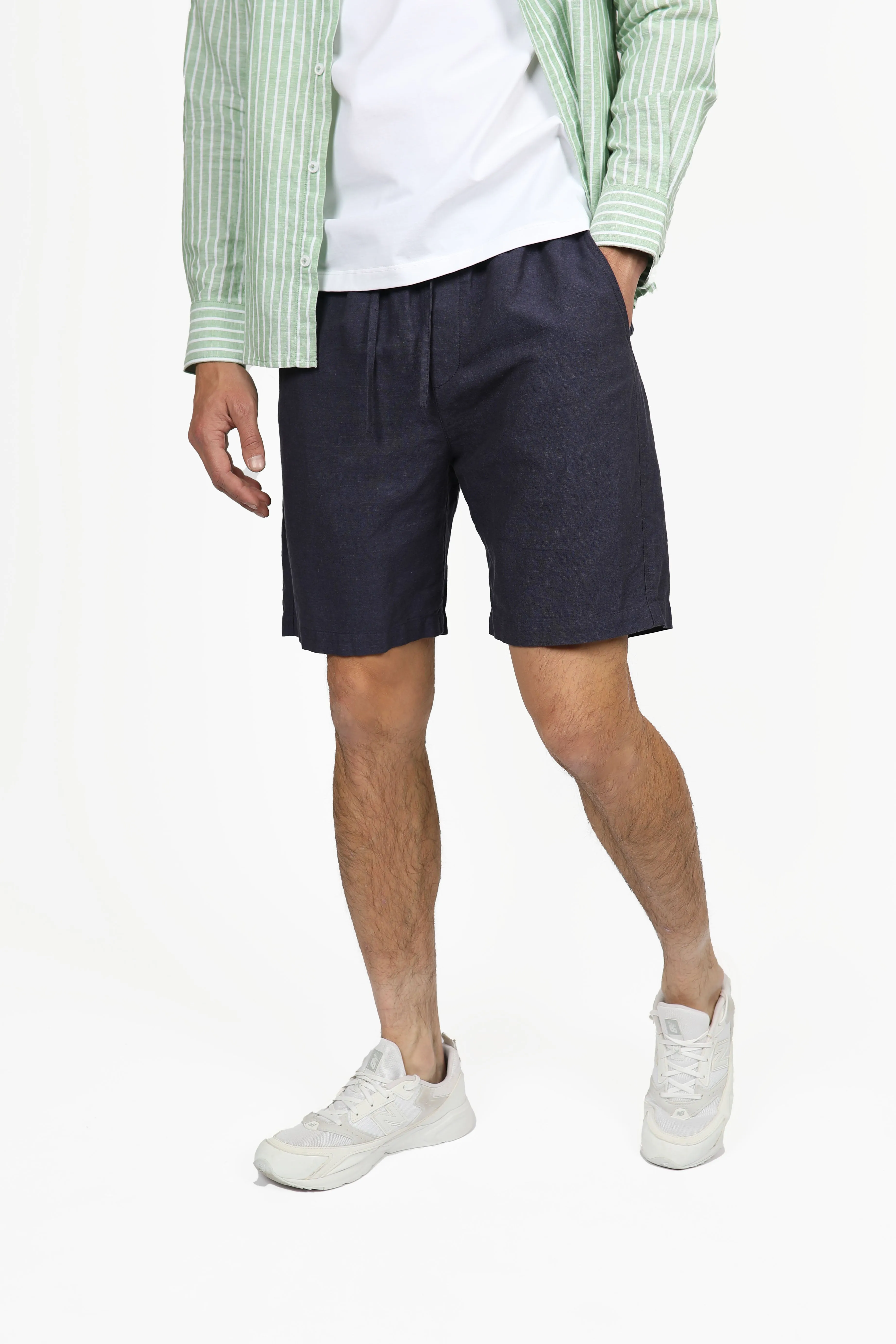 Ink Linen Relaxed Waist Short