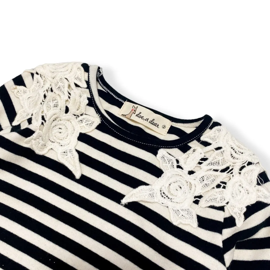 Lace Patch Stripe Top