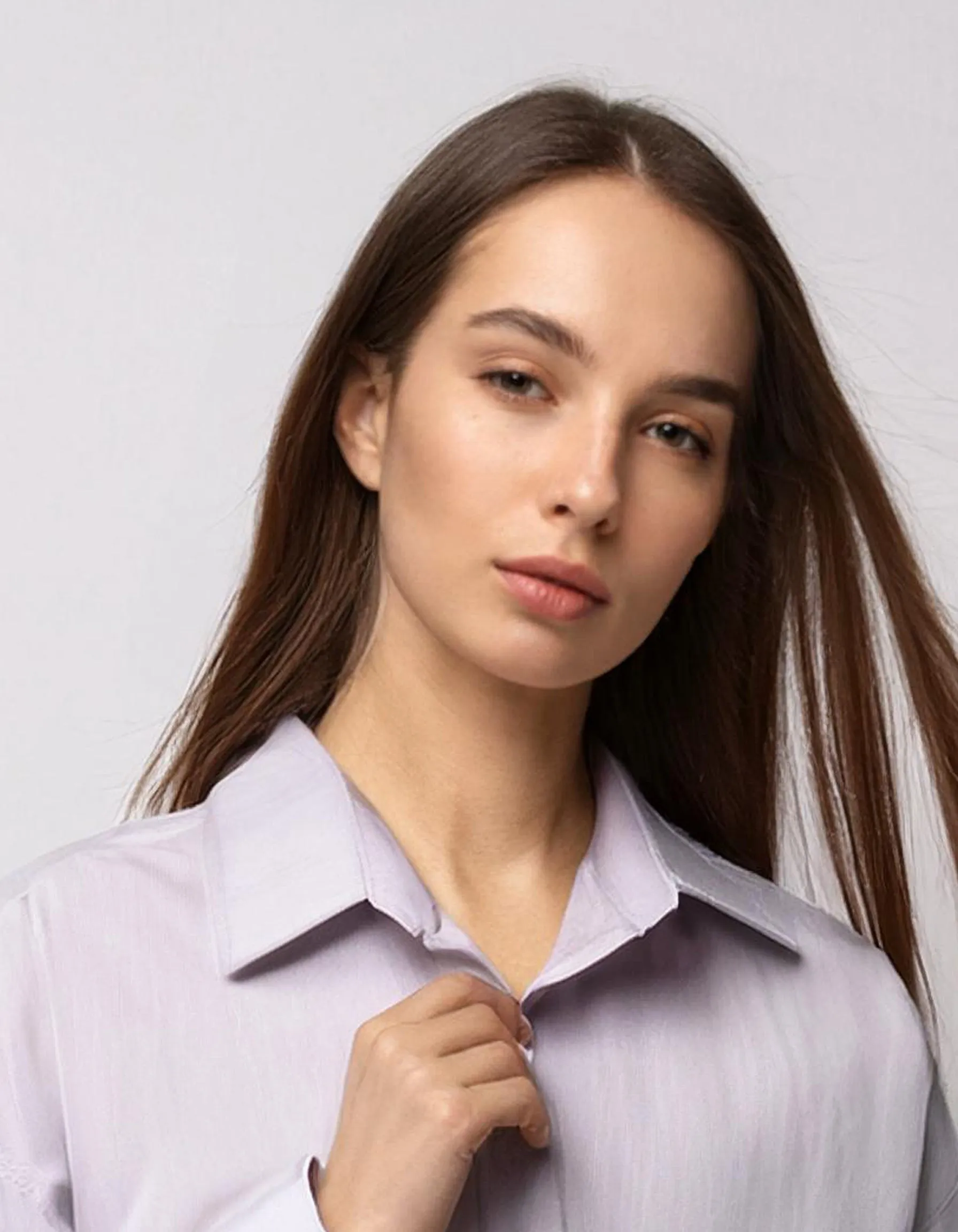 Light Purple Relaxed Fit Dress Shirt