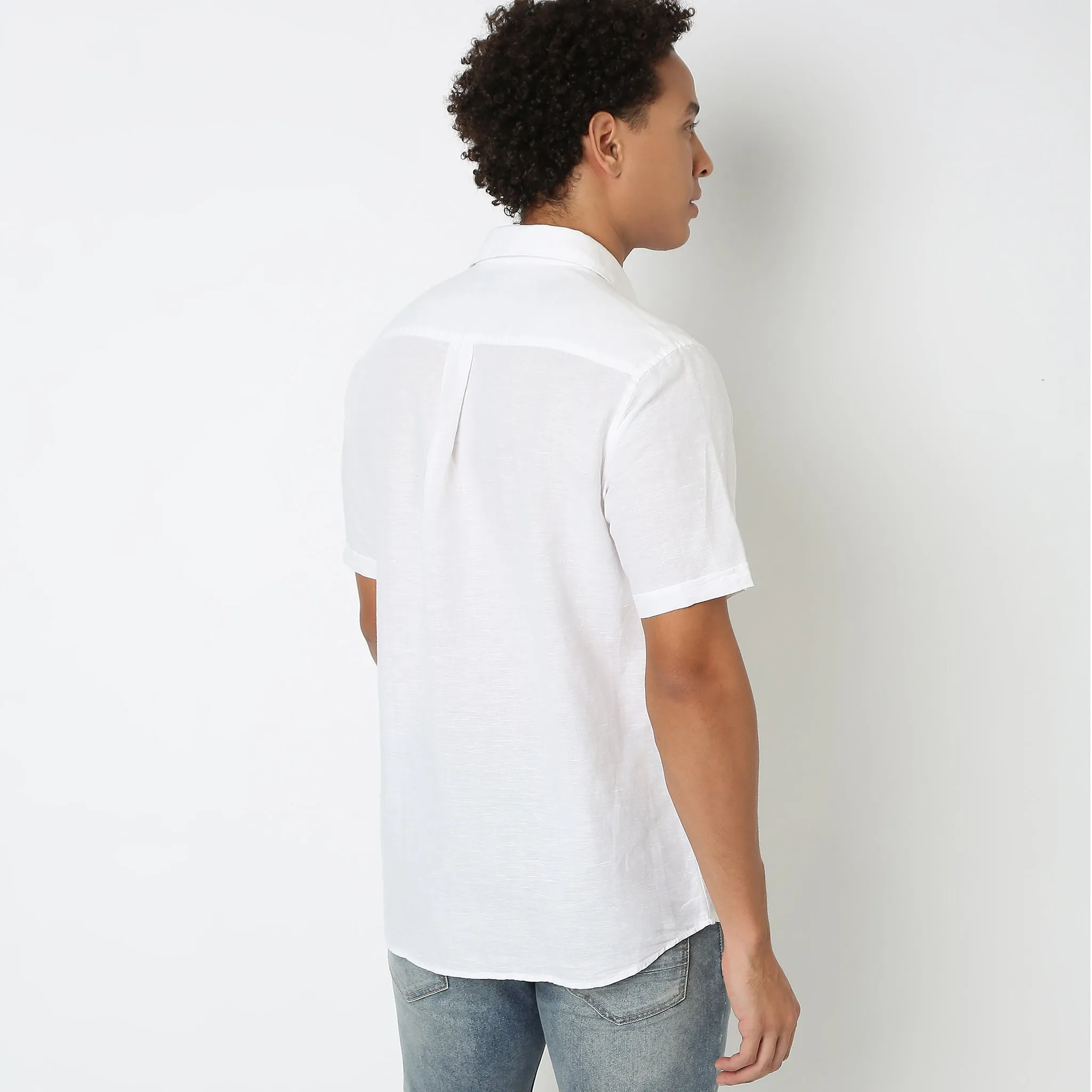 Linen Rich - Premium Natural All Year - Regular Fit Solid Shirt