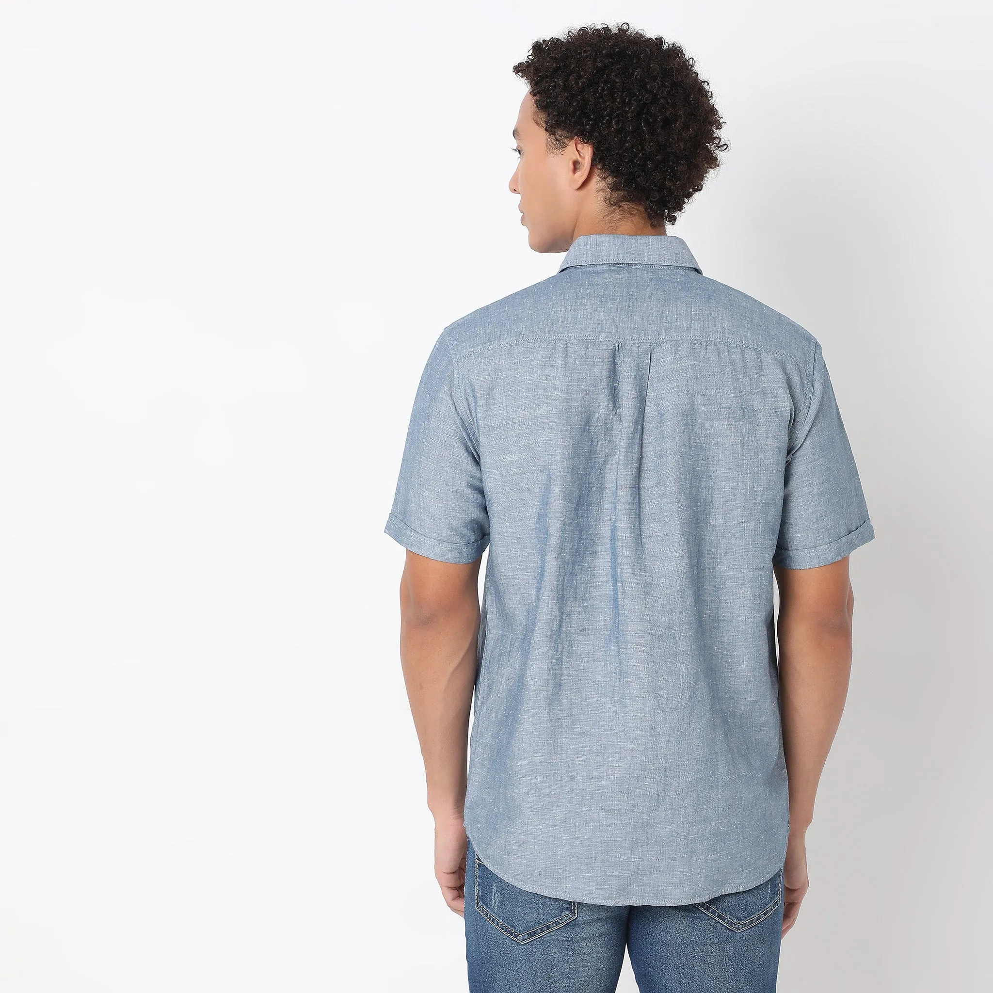 Linen Rich - Premium Natural All Year - Regular Fit Solid Shirt