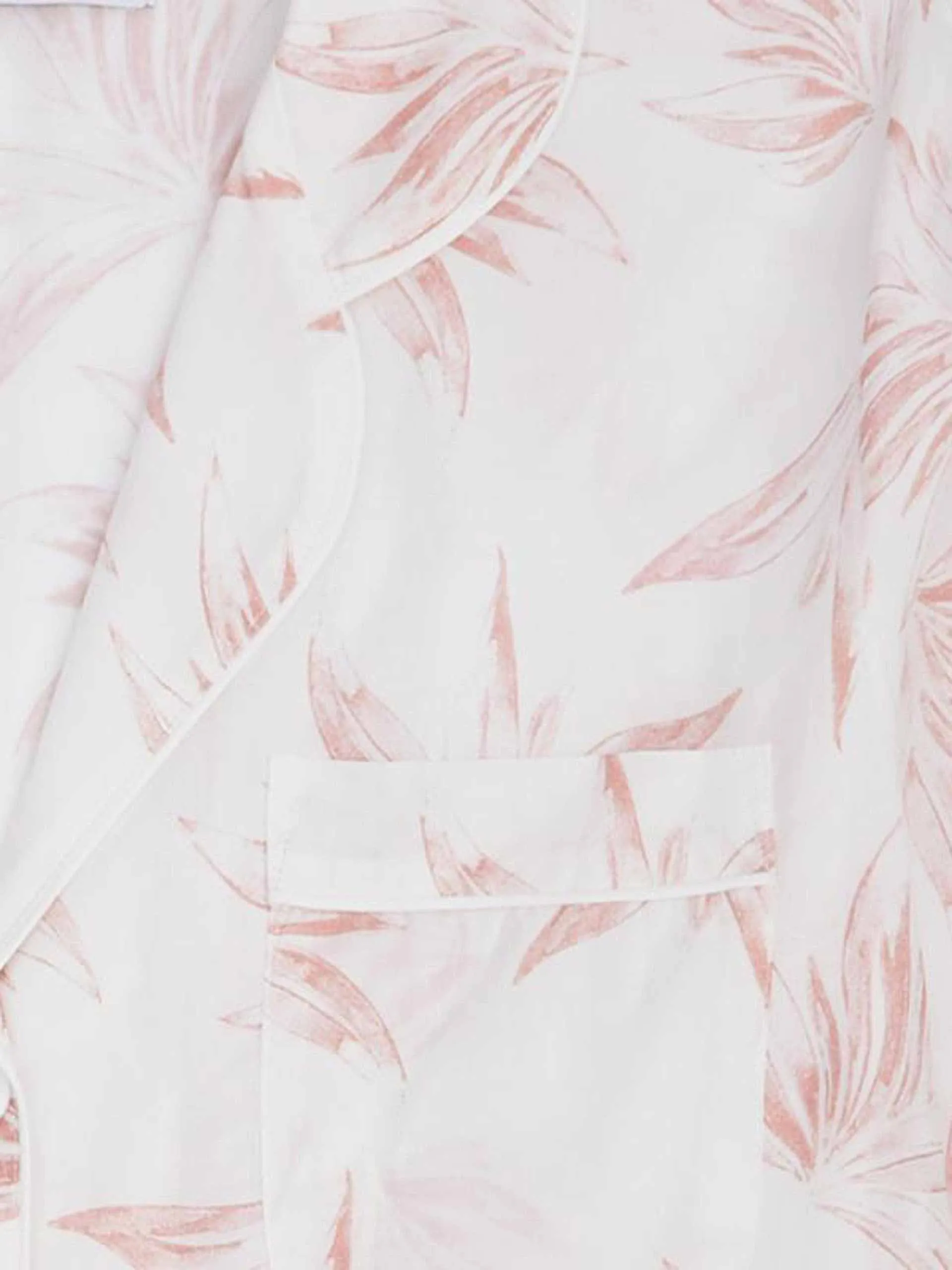 Long Deia white/pink print pyjama set