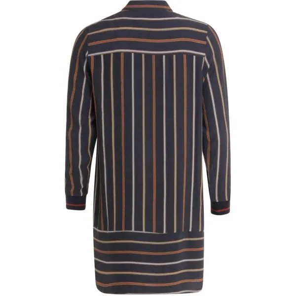 Long shirt in stripe print - Dark Blue