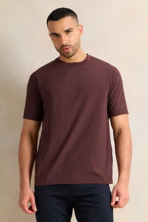 Men Burgundy Lounge T-Shirt