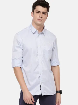 MEN'S BLUE CHECK SLIM FIT SHIRT